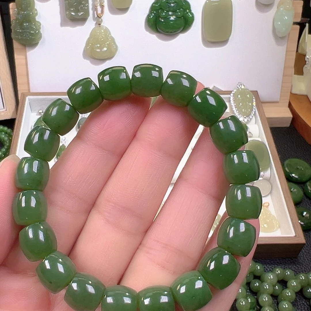 和田玉（碧玉）未镶嵌手链