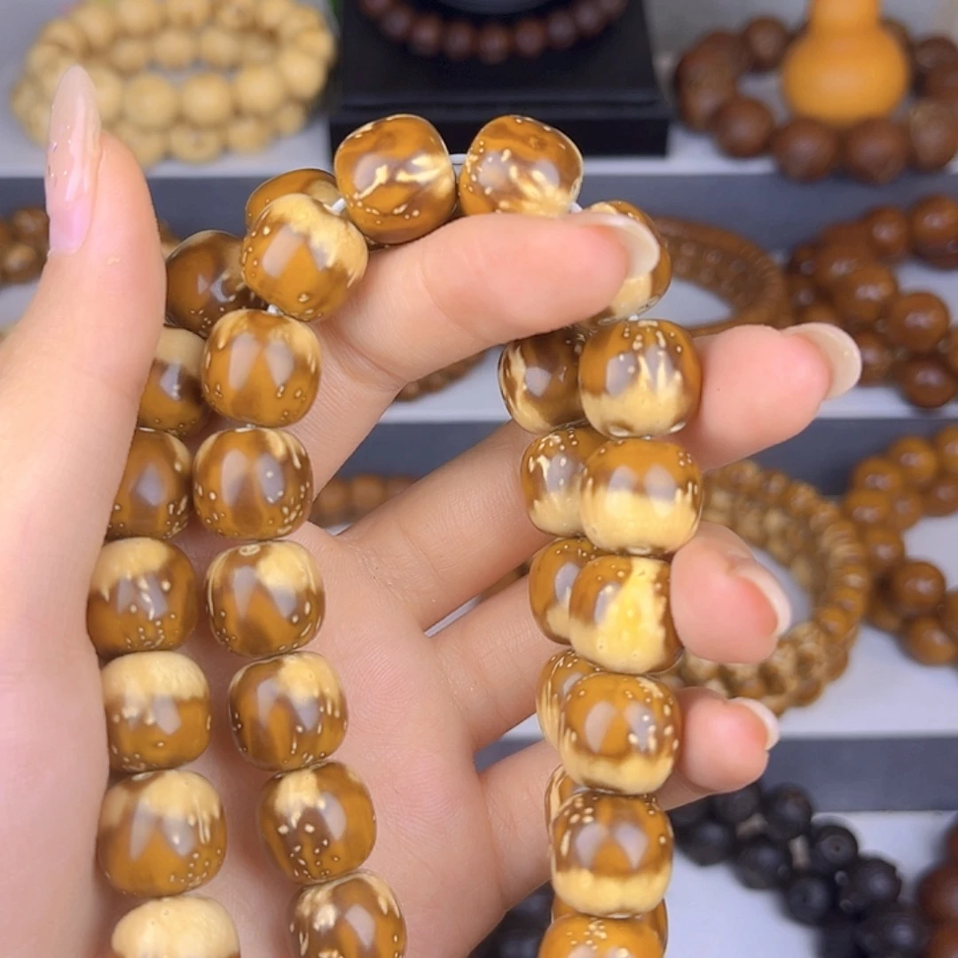 紫金鼠手串精品花皮奶盖13