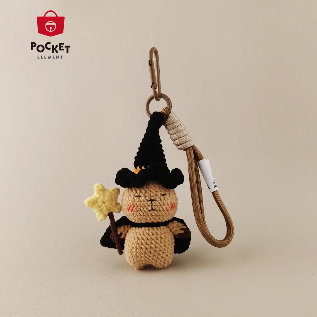pocket 卡皮巴拉玩偶女巫包包挂件挂饰钥匙扣挂件高级感手工礼物