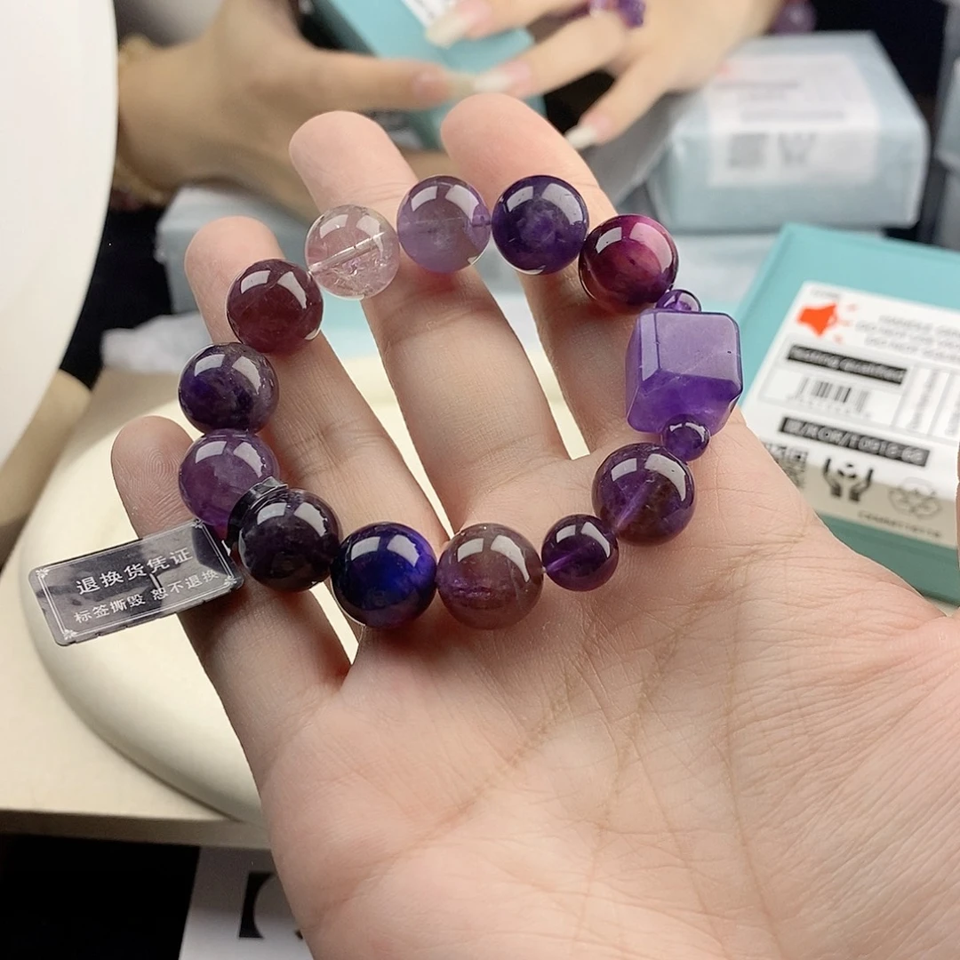 银S925镀金镶嵌手链水晶