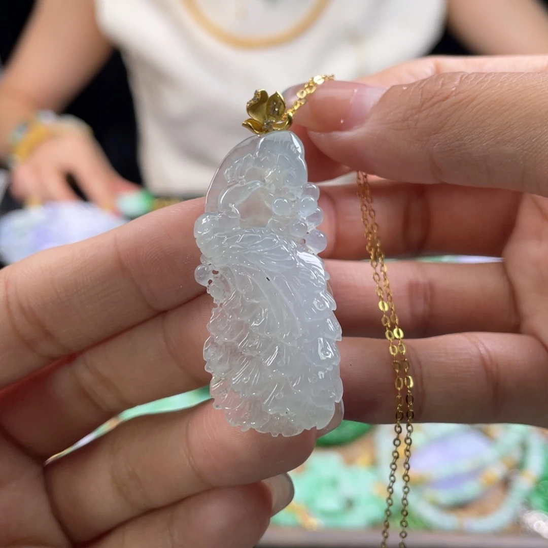 颈饰未镶嵌翡翠代编织