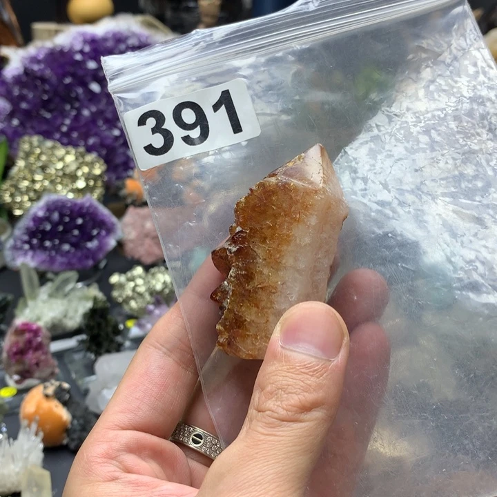 风***阻紫晶珠宝半成品未镶嵌391