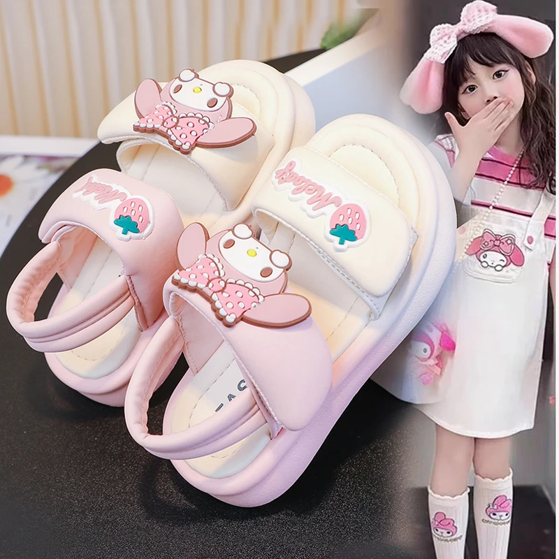 卡通儿童鞋子儿童公主凉鞋2025夏季新款夏款大童女孩宝宝软底沙滩