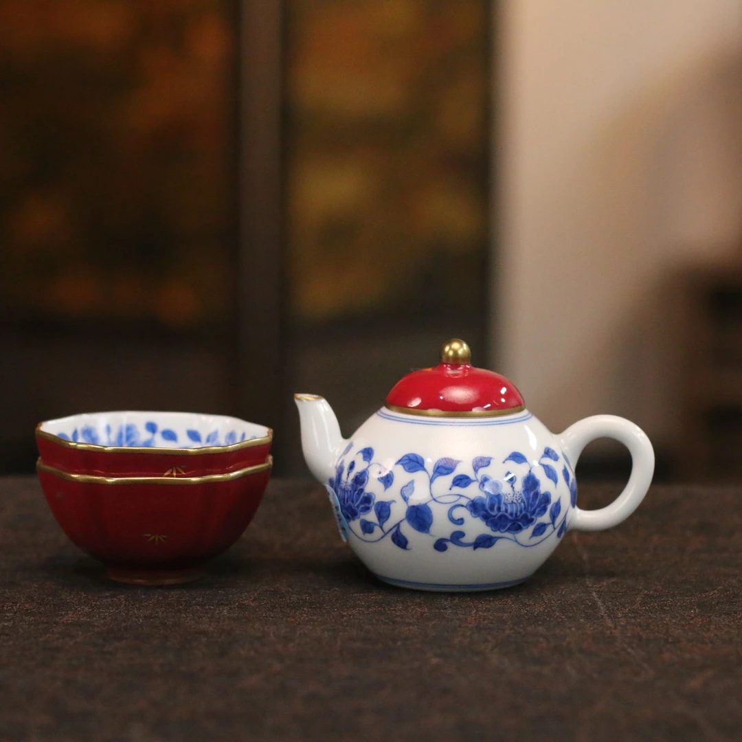 【知艺山房】 华隐秋葵一壶两杯套组（华隐S1323）