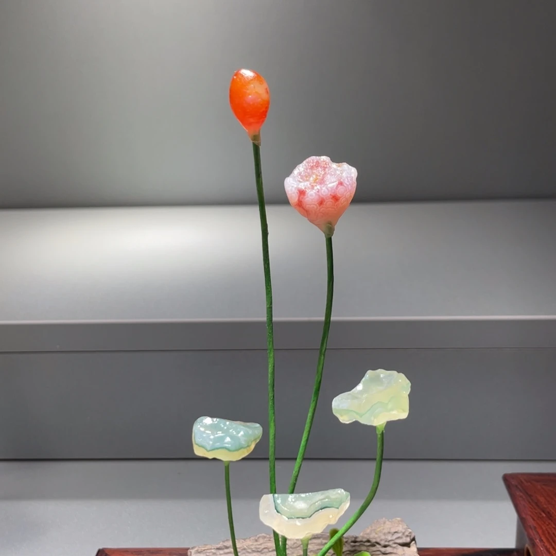石材阿拉善花花摆件