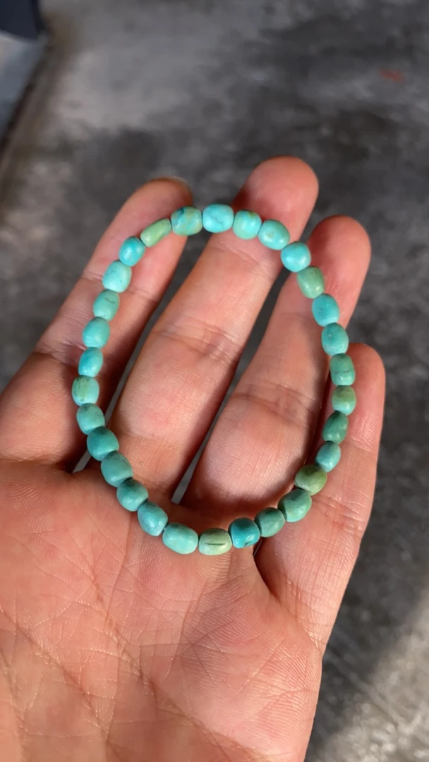 原矿天然绿松石手串