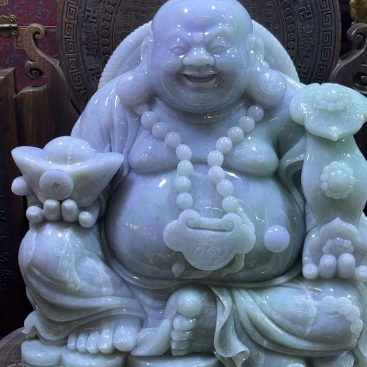翡翠未镶嵌摆件佛公