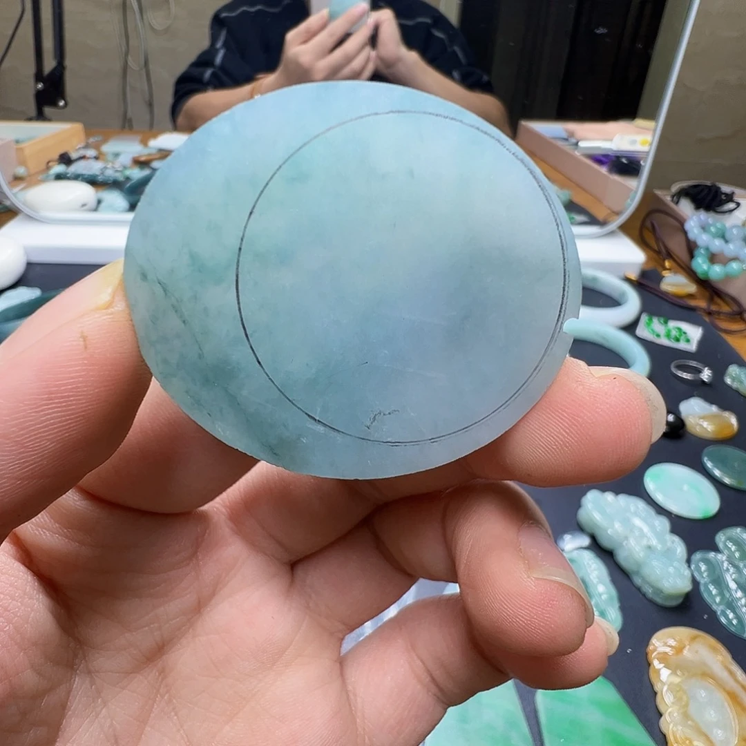 定制翡翠未镶嵌平安扣