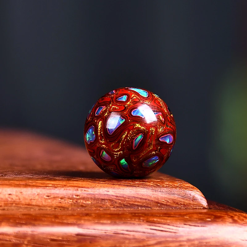 神匠手镶嵌大漆珠手串12mm手链吊坠锁骨链女士配饰非遗漆器