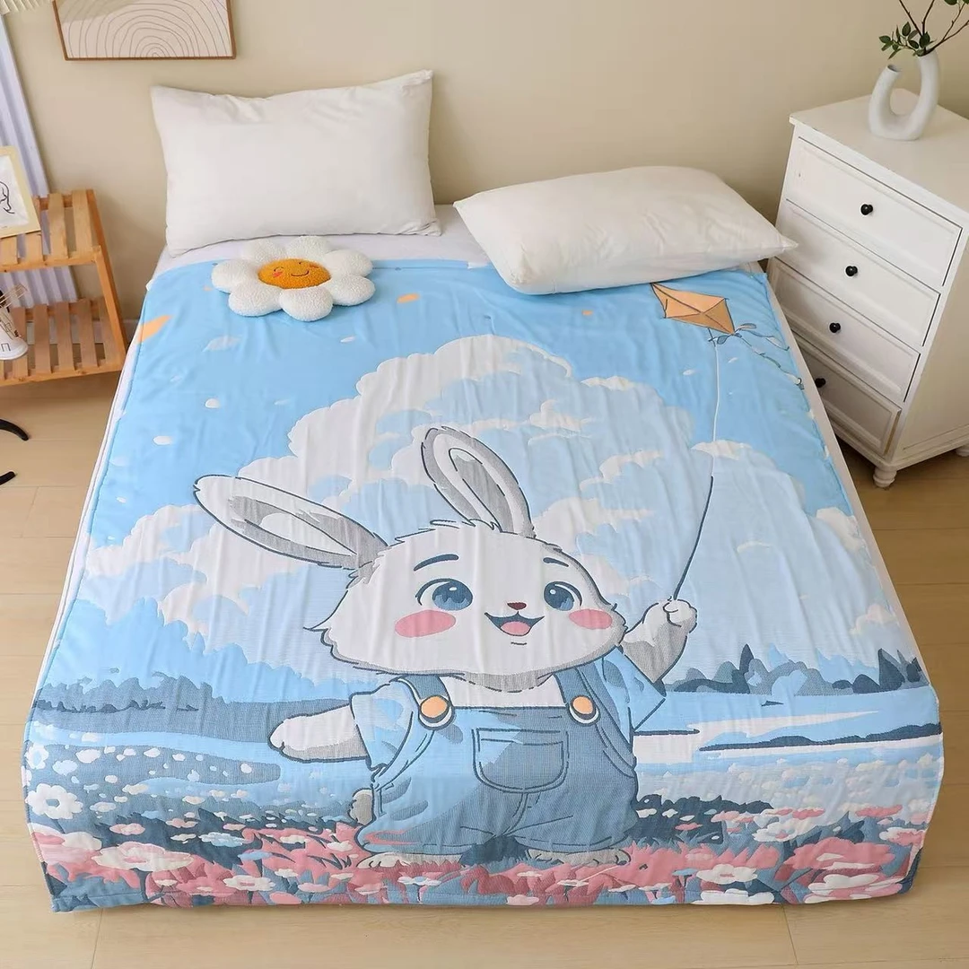 风筝小兔(泡芙被）1.5*2.0四季通用透气性好