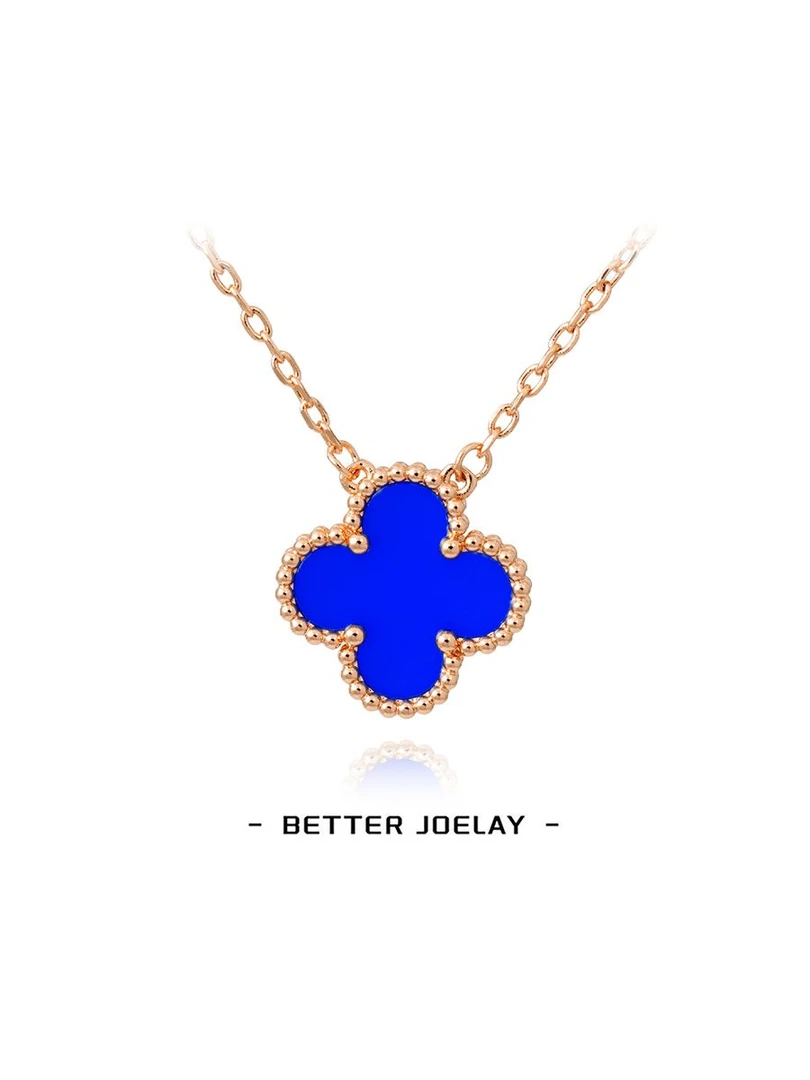 铜合金项链 BETTER JOELAY-【蓝色四叶草项链】时尚项链KXL0067