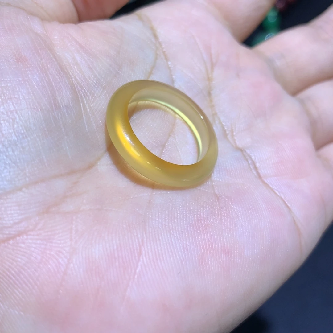 玛瑙/玉髓未镶嵌手镯15号金戒圈