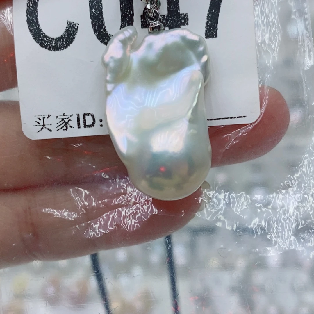 淡水珍珠银S925镶嵌颈饰