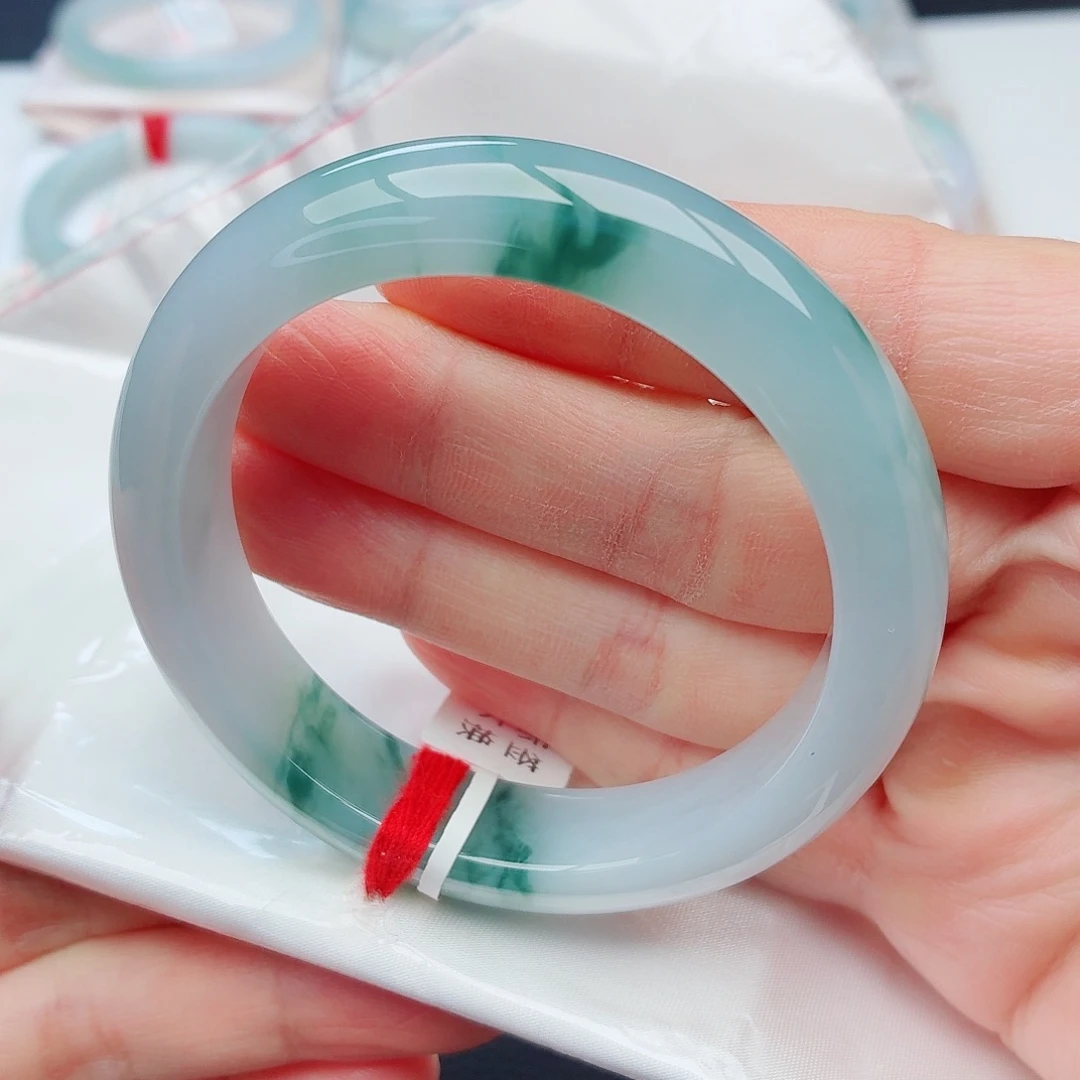 翡翠未镶嵌手镯10号-54圈口