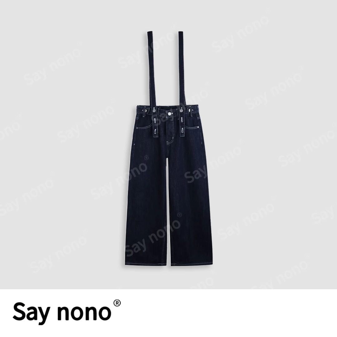 懒猫nono│Saynono 牛仔休闲背带裤/RCu8116