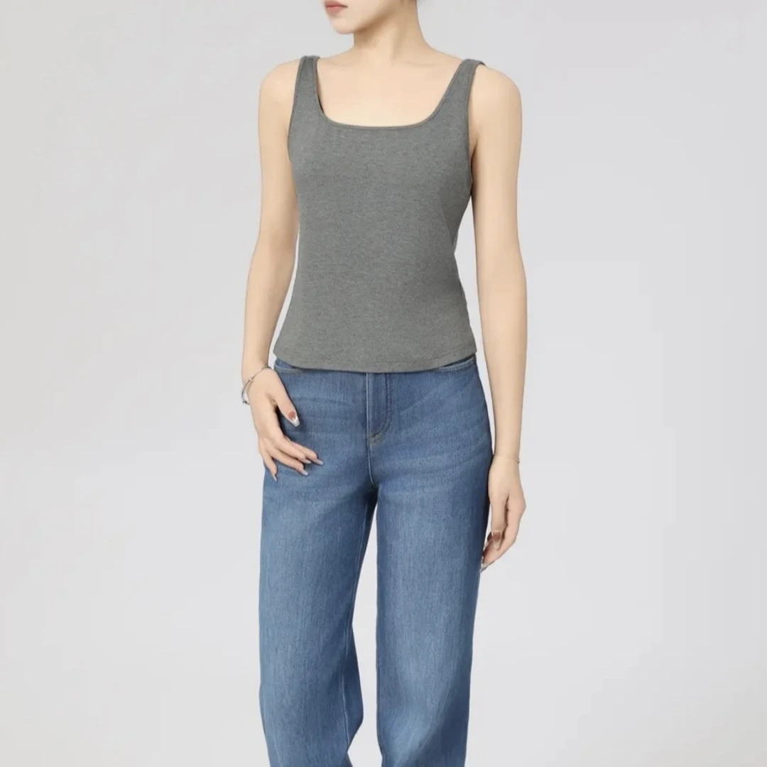 新款修身无袖T恤吋尚舒适 百搭打底背心 130074