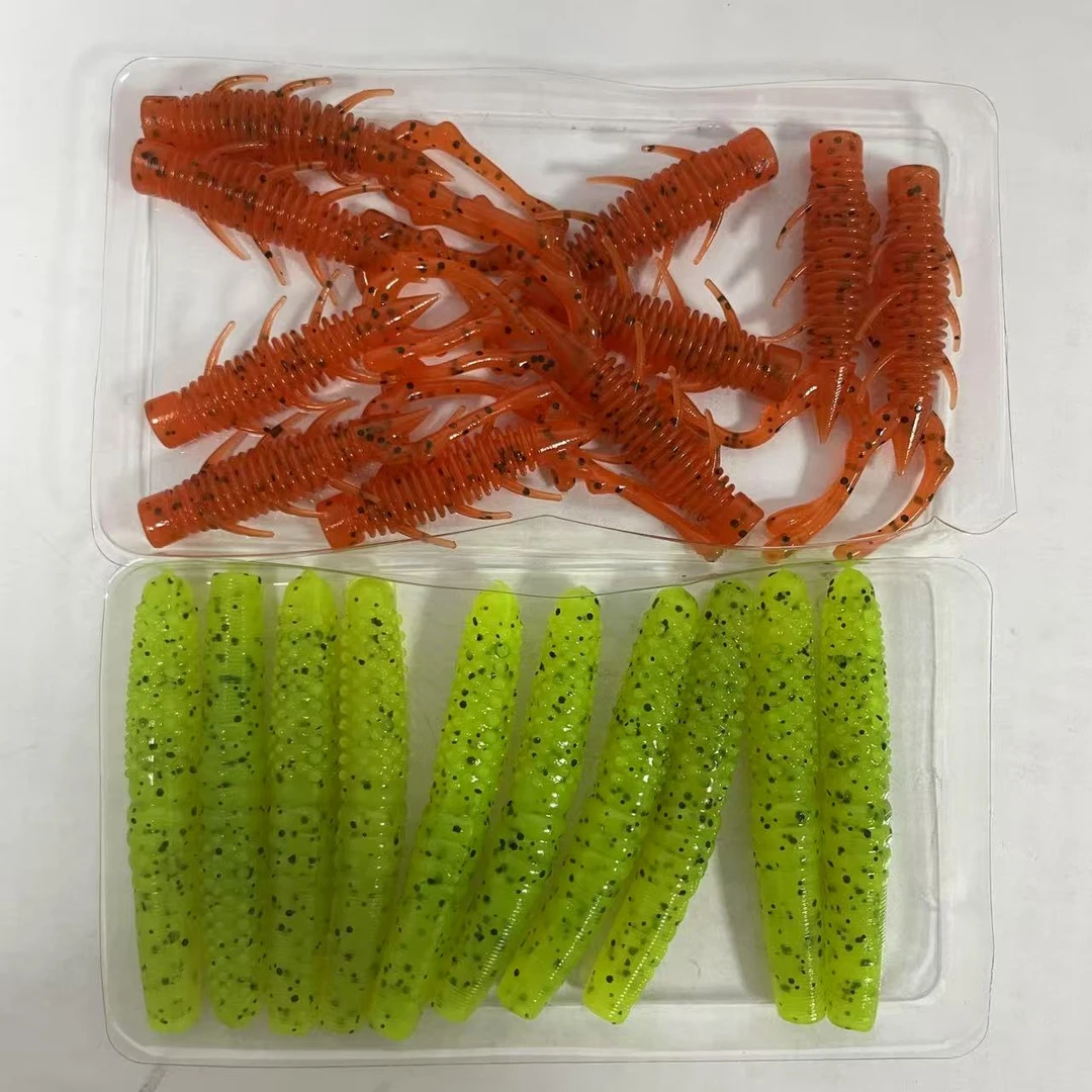 东鼎软饵-翘嘴鳜鱼鲈鱼软饵虾型软虫黑坑专杀黑鱼路亚饵 软饵