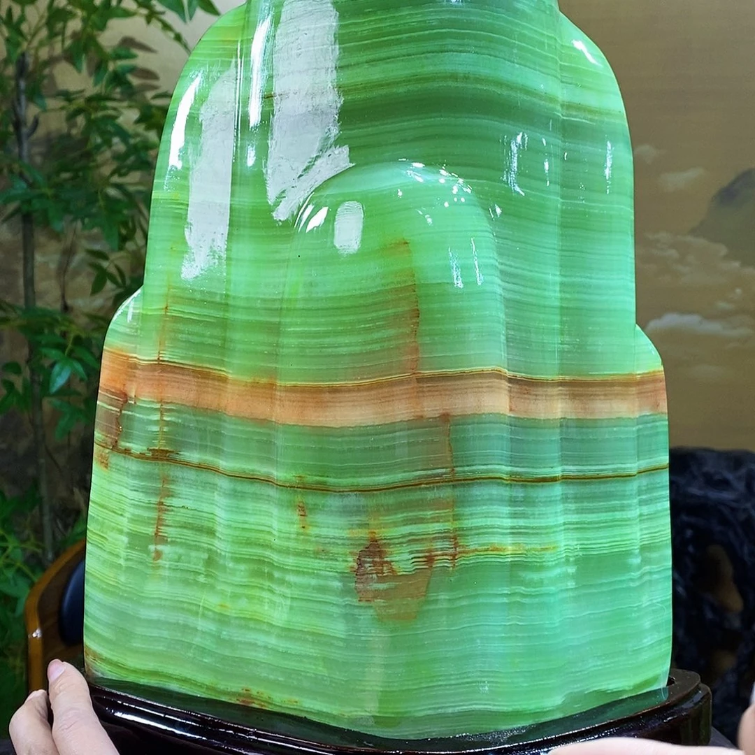 石材山水画作品摆件