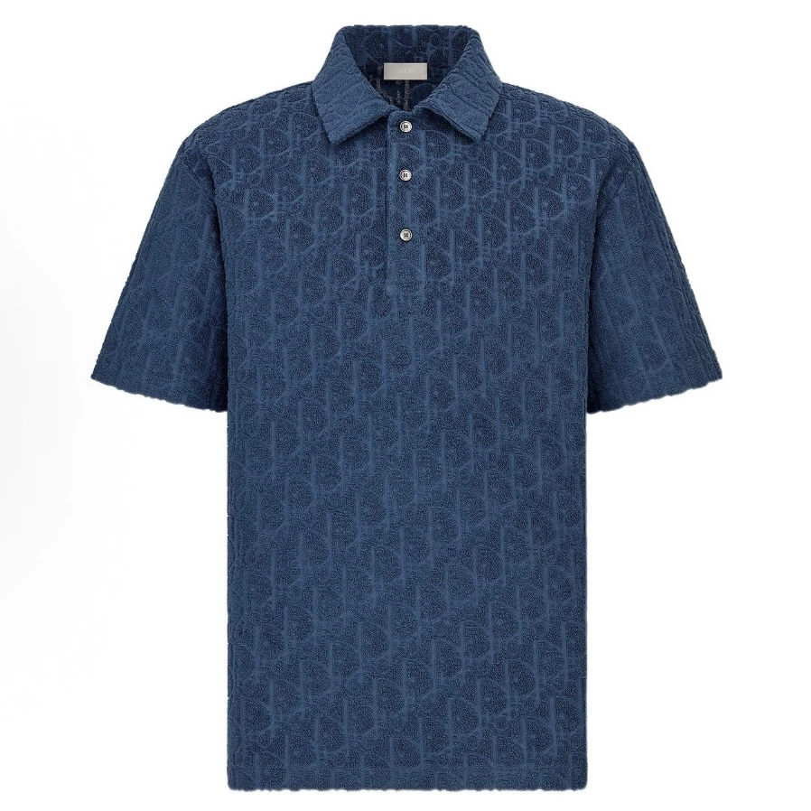 未使用 DIOR/迪奥 满印毛圈polo短袖 M码 md1493