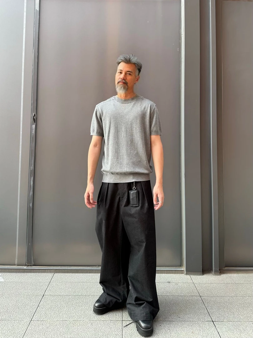 老钱风廓形西裤 莱赛尔TR混纺原牛打褶休闲裤松弛感宽松阔腿长裤