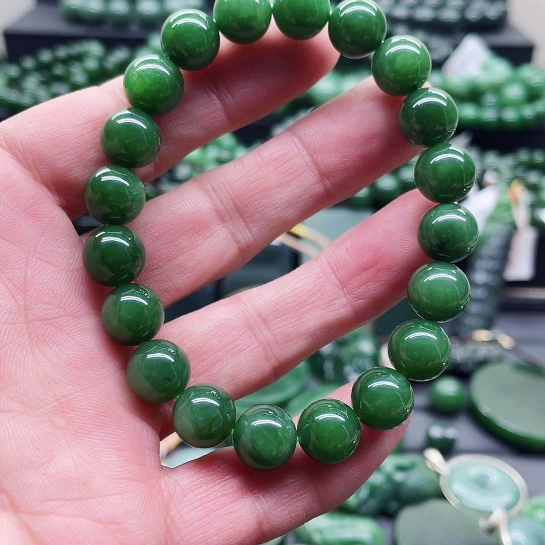 和田玉（碧玉）未镶嵌手链