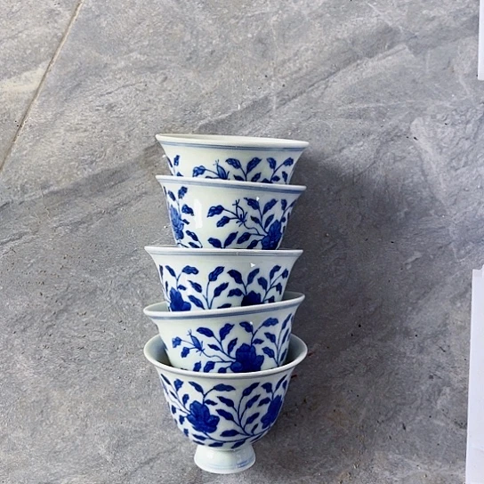 碗陶景德镇瓷器微瑕杯5个