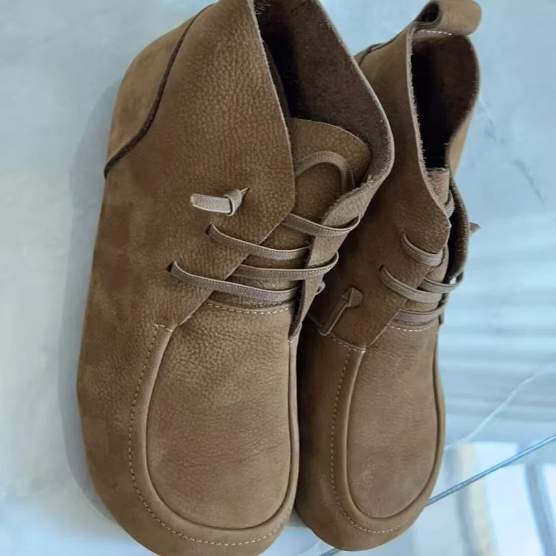 英伦风筒靴女单鞋