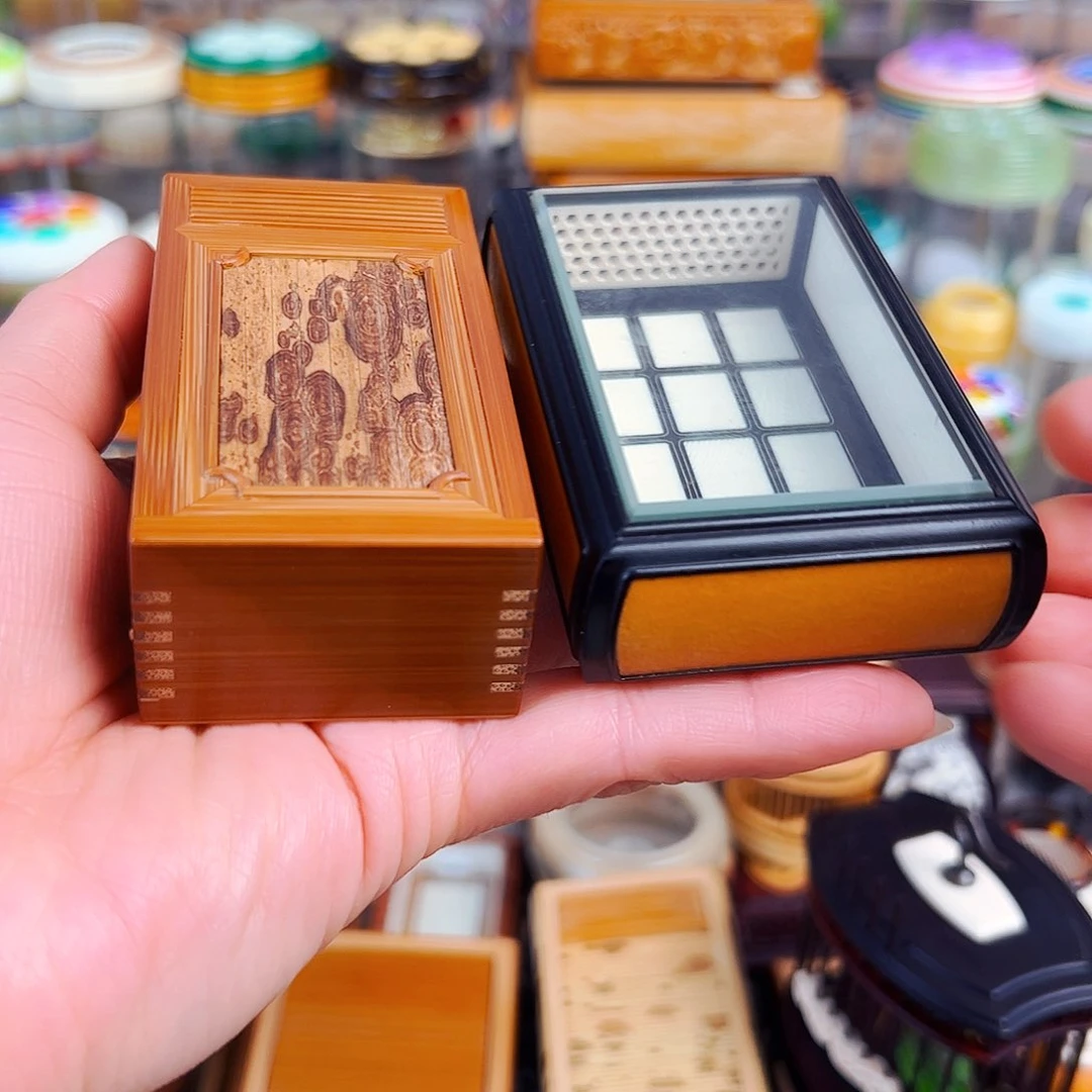 竹铰链门竹蛉盒➕张圣林葫芦皮竹蛉盒