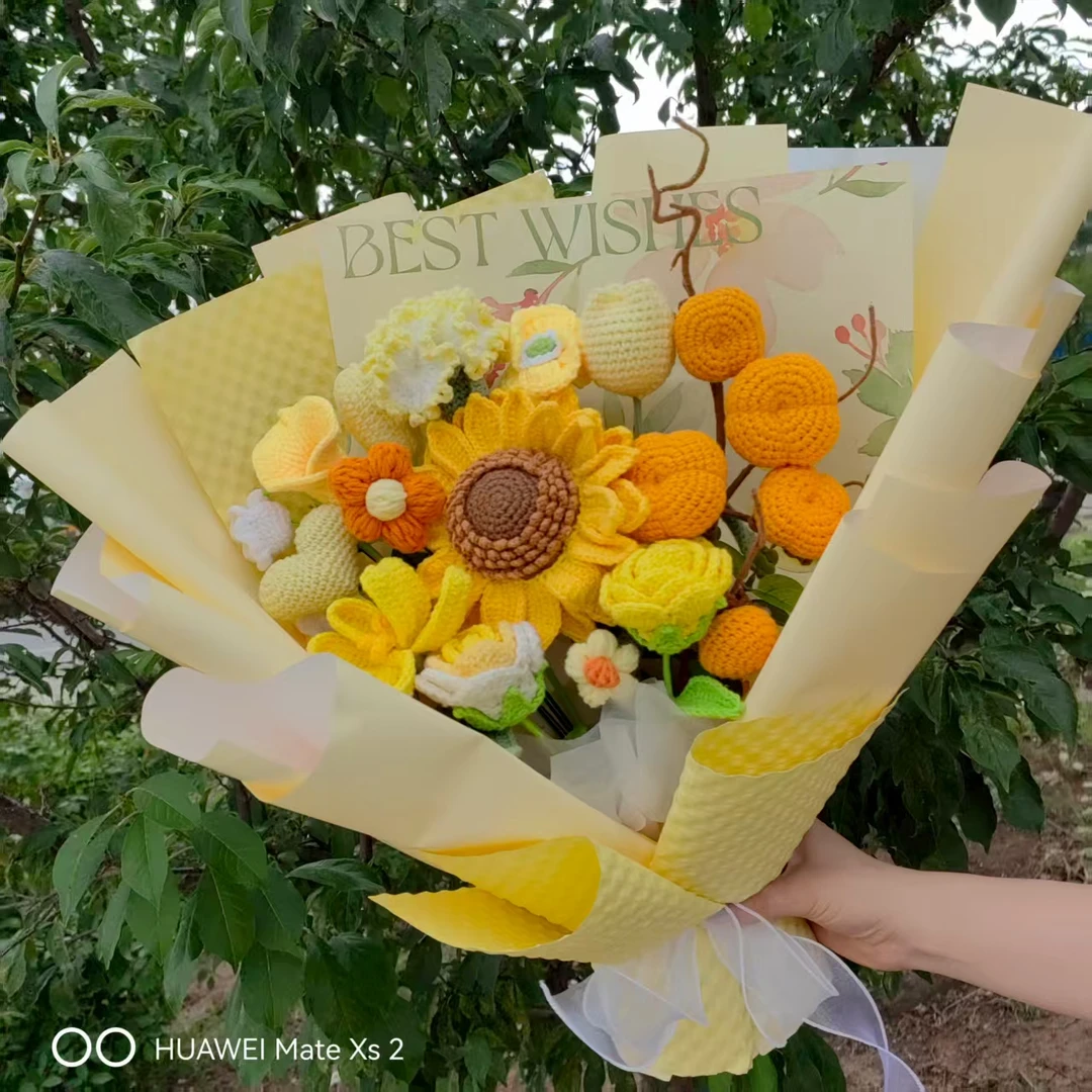 成品手工钩织编制毛线永生花教师节毕业季成人礼创意款式礼品