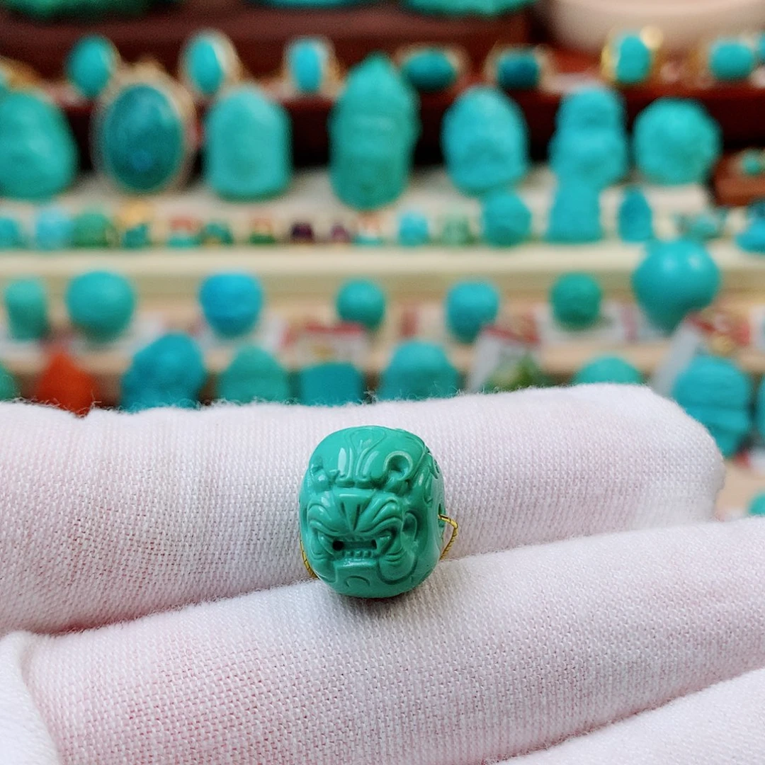 未镶嵌绿松石珠宝半成品貔貅扣子
