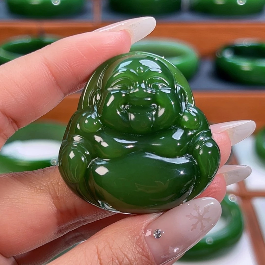 颈饰未镶嵌和田玉佛公