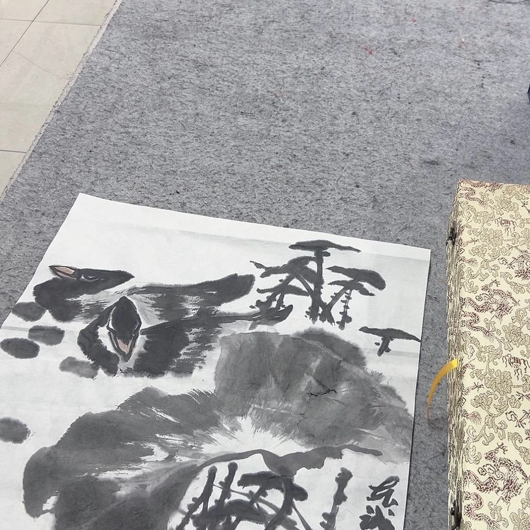 书法鸭子绘画 作品