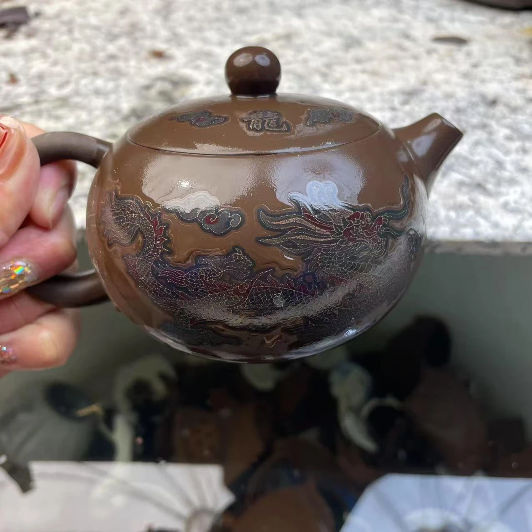 【闪购商品】黑美人西施龙凤变色凤鸣壶