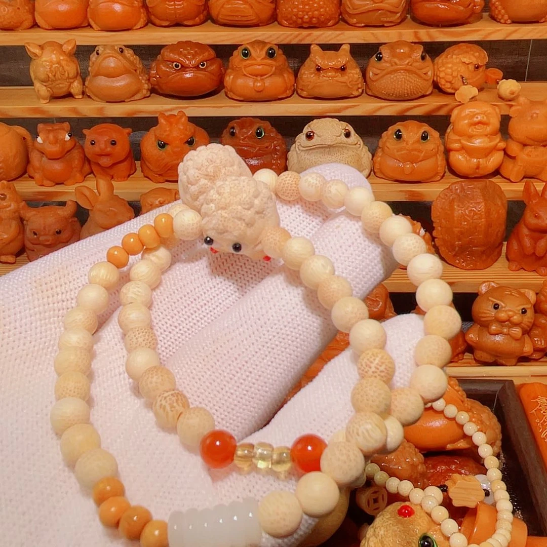 竹冬**?实心竹手把件雕刻