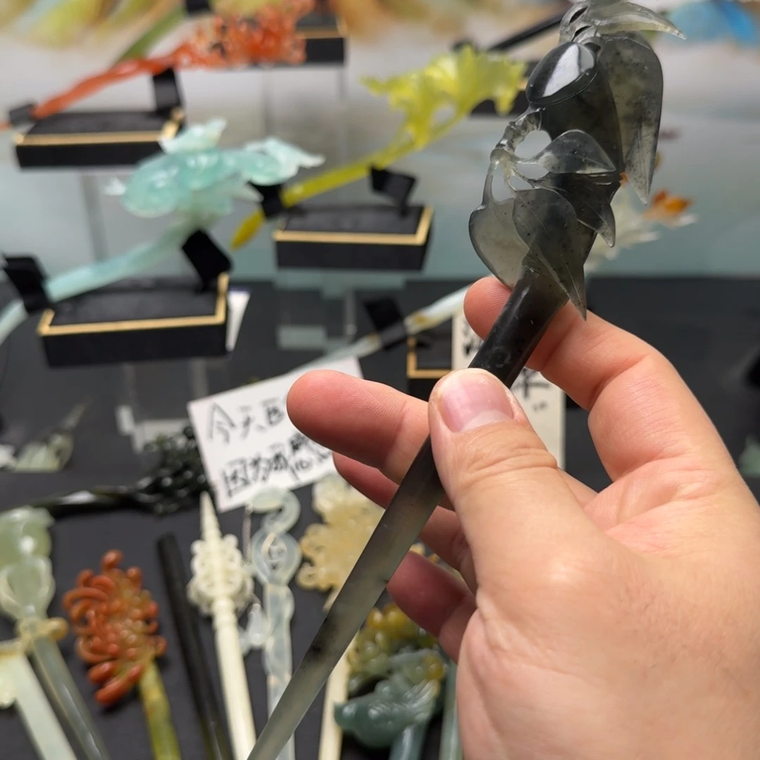 岫玉发簪未镶嵌明君玉簪就是好看