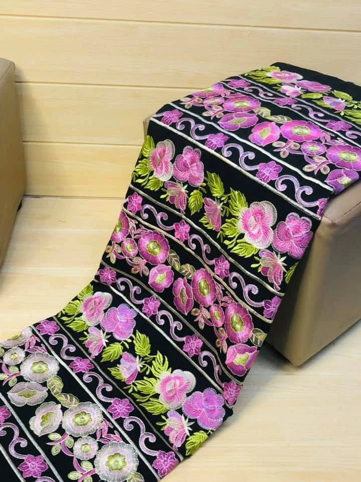 缅甸进口高端刺绣布料套装 不退换,想好再去拍