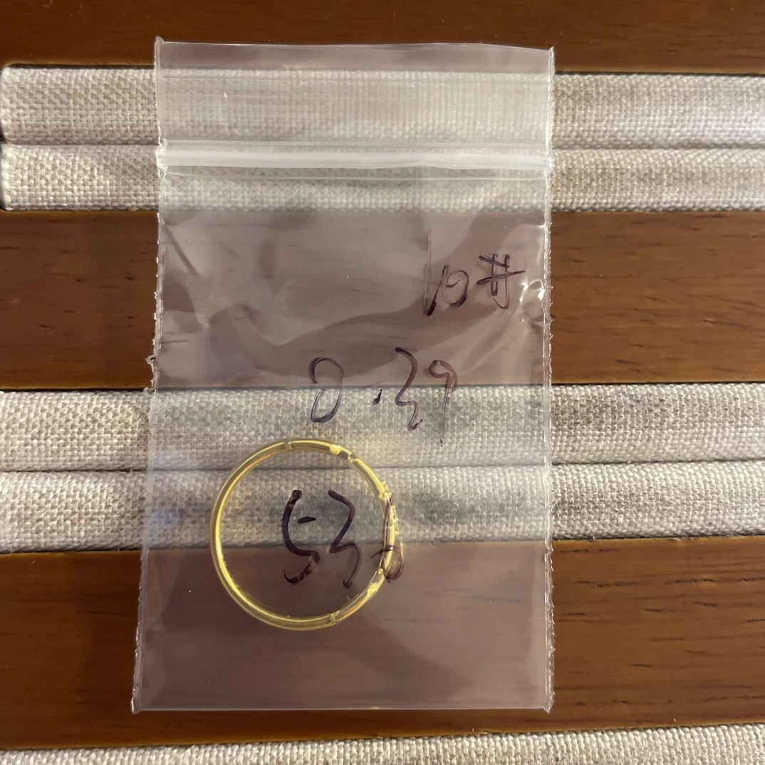 克重0.39 10号 链条6D戒指 足金999