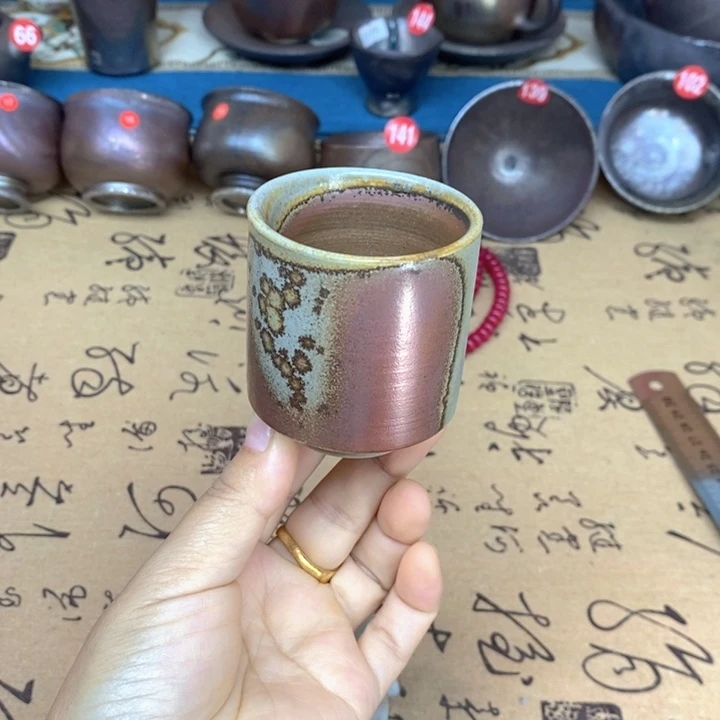杯子全手工纯柴烧裸烧茶杯新品
