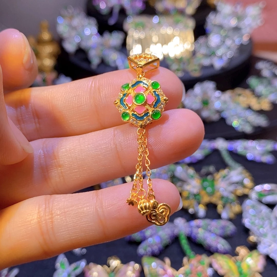 翡翠银S925镶嵌项圈