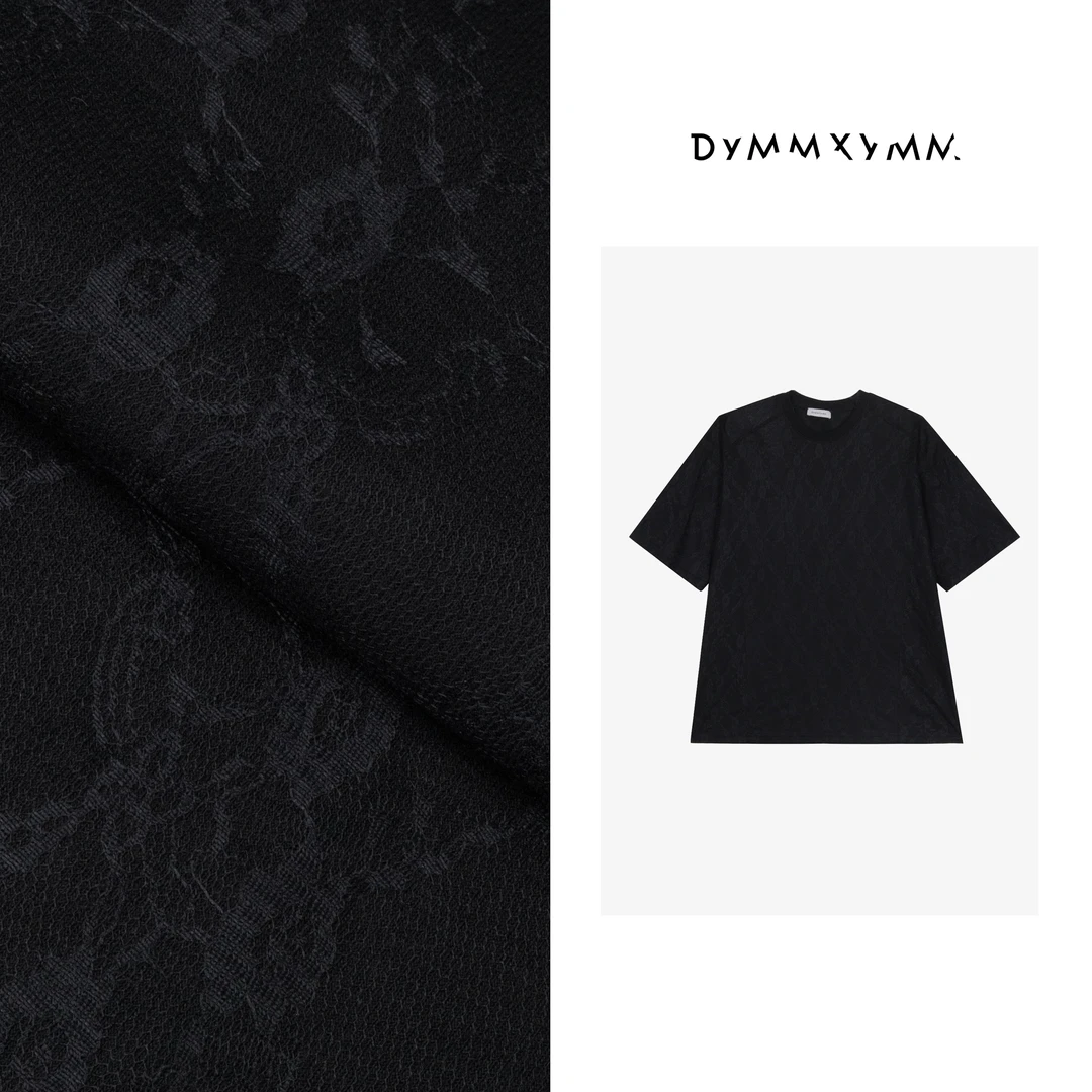 【DYMMXYMM】- 素隐.夏款奢雅高级感显瘦复合蕾丝T-5SSW7710