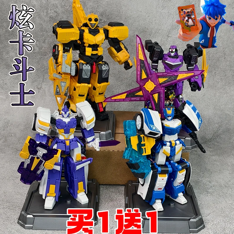 炫卡拼装积木变形机器都是机甲暗影特工益智玩具男孩手办摆件模型