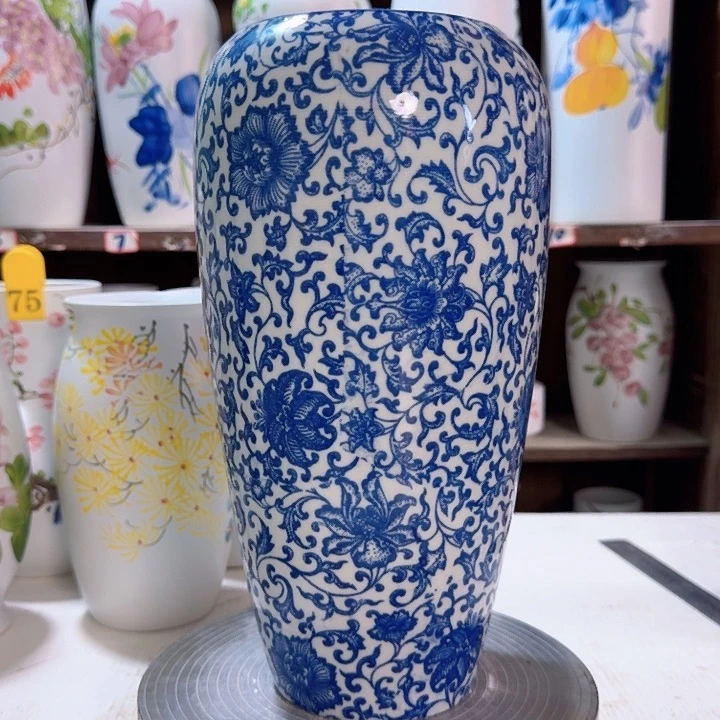 瓶大萝卜青花子连款陶瓷陶瓷陶瓷