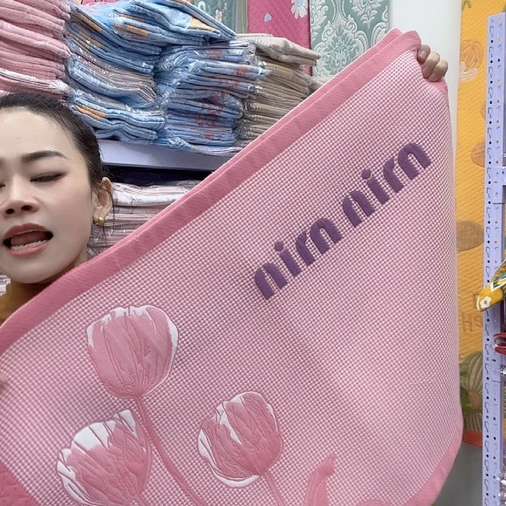 棉粉色郁金香纯棉