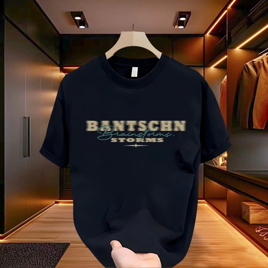 夏款短袖t恤男士2025爆款100%纯棉休闲时尚半袖潮流宽松大码印花