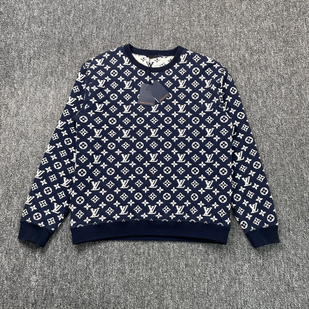 全新未使用 LouisVuitton/路易威登 03810/满印圆领卫衣/XXL码