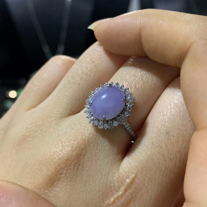 翡翠银S925镶嵌戒指