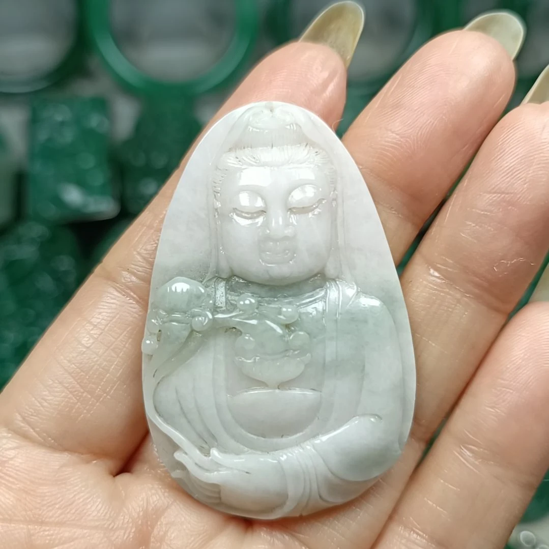 未镶嵌独山玉关音
