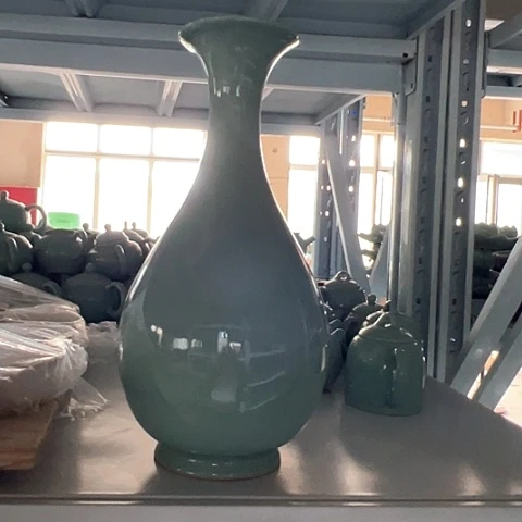 汝瓷开片玉壶春 33厘米微瑕福利