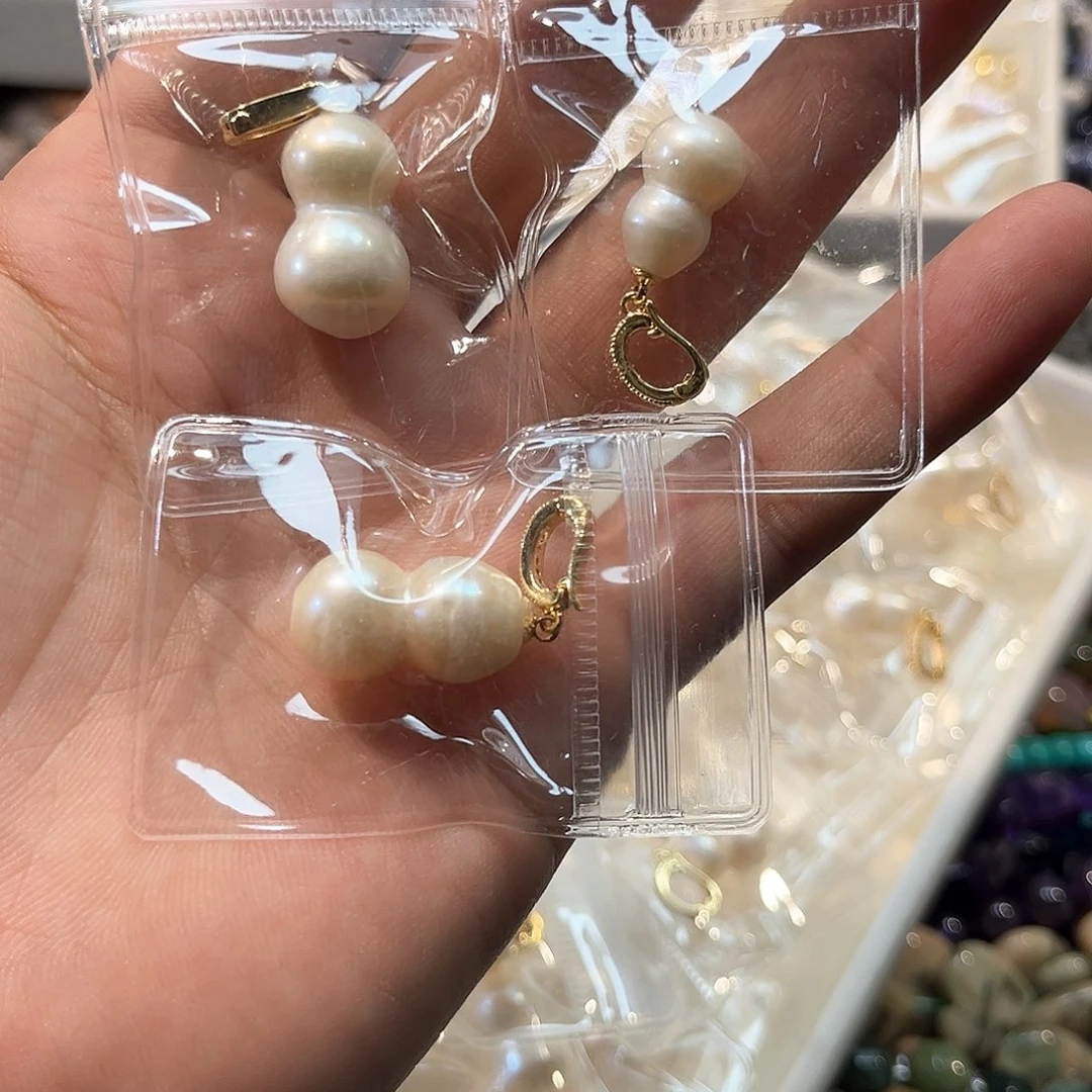 玛瑙/玉髓合金珠宝半成品淡水珍珠葫芦一颗