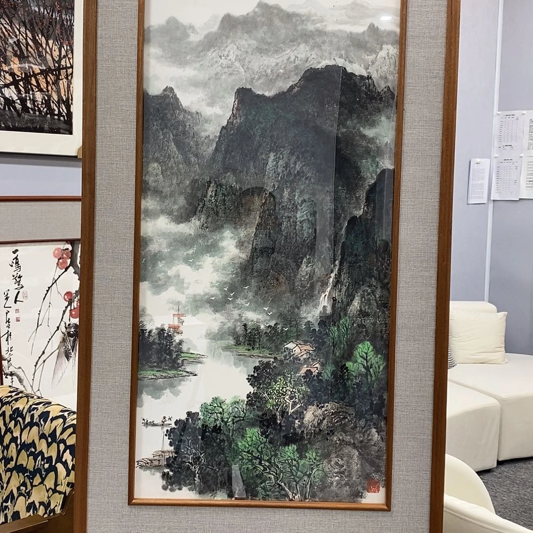 国画吕元忠三尺100*50精品佳作带框发货